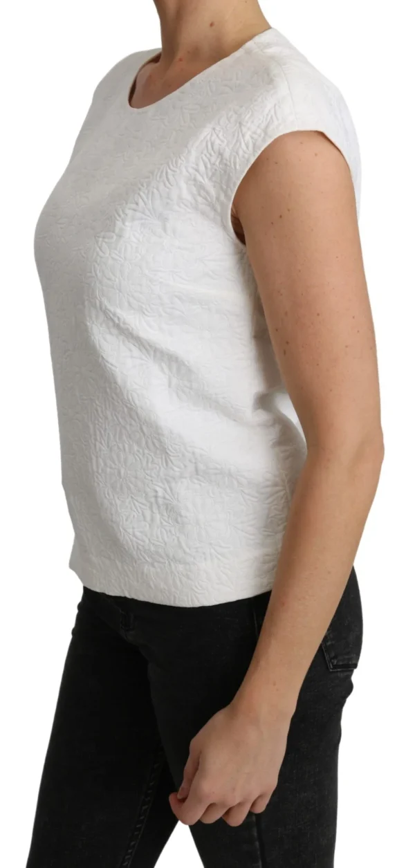 Dolce & Gabbana Women's Elegant White Cotton Blend Blouse