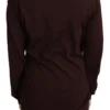 Dolce & Gabbana Women's Elegant Maroon Virgin Wool Cardigan