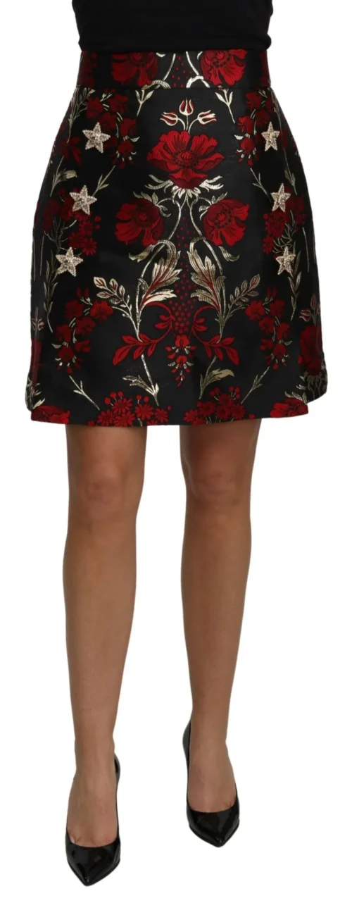 Dolce & Gabbana Women's Elegant High Waist A-line Mini Skirt