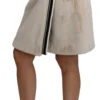 Dolce & Gabbana Women's Beige High Waist A-Line Mini Skirt