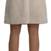 Dolce & Gabbana Women's Beige High Waist A-Line Mini Skirt