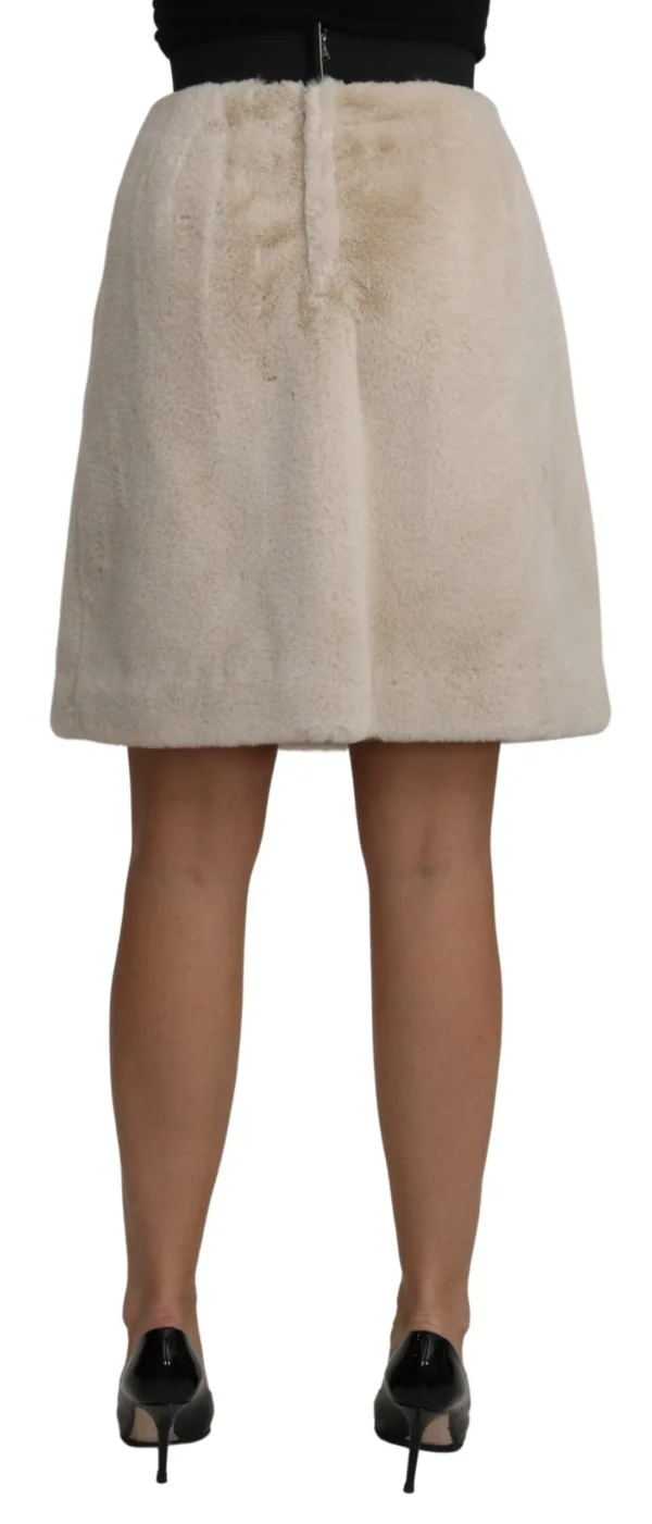 Dolce & Gabbana Women's Beige High Waist A-Line Mini Skirt