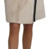 Dolce & Gabbana Women's Beige High Waist A-Line Mini Skirt