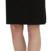 GF Ferre Women's Chic High Waist Black Linen Skirt