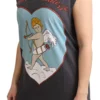 Dolce & Gabbana Women's Elegant Gray Cotton Cap Sleeve Tee