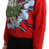 Dolce & Gabbana Women's Radiant Red Cartoon Motive Cashmere Sweater
