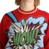 Dolce & Gabbana Women's Radiant Red Cartoon Motive Cashmere Sweater