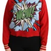 Dolce & Gabbana Women's Radiant Red Cartoon Motive Cashmere Sweater