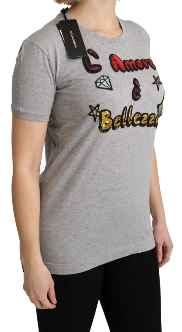 Dolce & Gabbana Women's Sequined Motive Cotton Tee