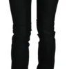 Costume National Women's Chic Black Mid Waist Slim Fit Denim Jeans