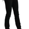 Costume National Women's Chic Black Mid Waist Slim Fit Denim Jeans