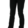 Costume National Women's Chic Black Mid Waist Slim Fit Denim Jeans