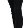 Costume National Women's Chic Black Slim Fit Low Waist Denim