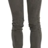 Costume National Women's Chic Gray Slim Fit Cotton Jeans