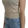 BYBLOS Women's Elegant Beige Sleeveless Spaghetti Strap Tank