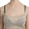 BYBLOS Women's Elegant Beige Sleeveless Spaghetti Strap Tank