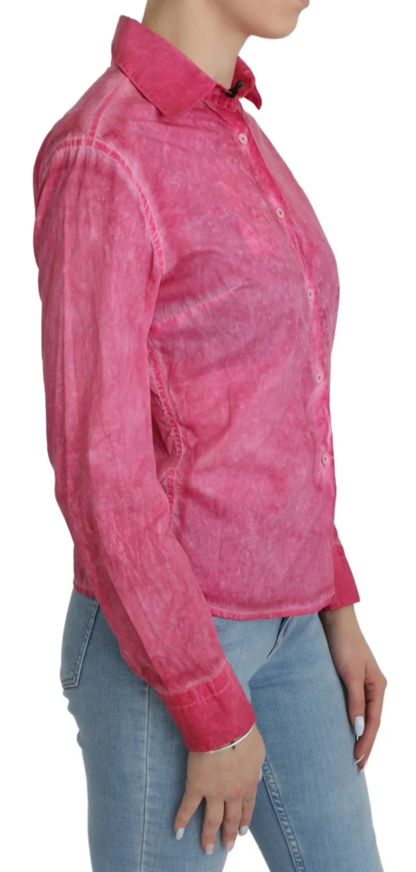 Ermanno Scervino Women's Chic Pink Cotton Polo Blouse by Ermanno Scervino