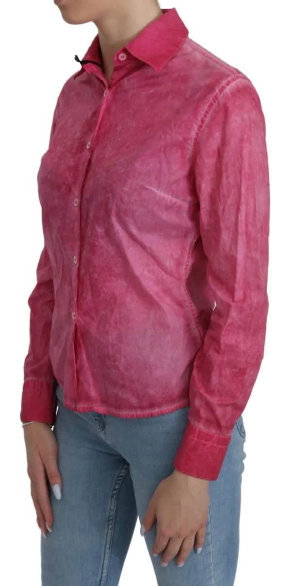 Ermanno Scervino Women's Chic Pink Cotton Polo Blouse by Ermanno Scervino