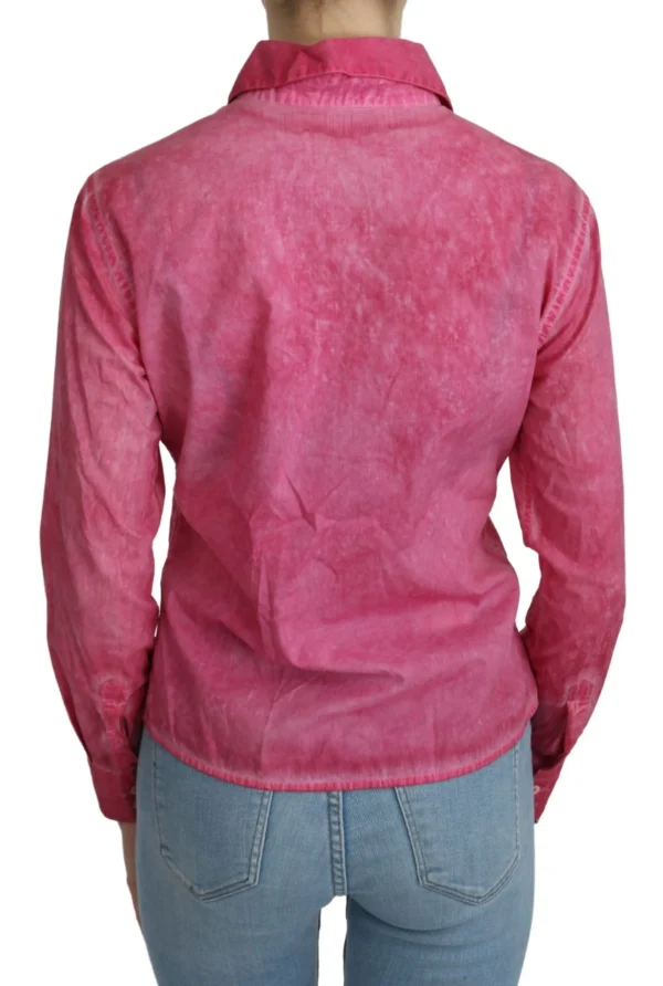 Ermanno Scervino Women's Chic Pink Cotton Polo Blouse by Ermanno Scervino