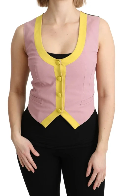 Dolce & Gabbana Women's Chic Sleeveless Vest in Pink Hues