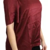 Dolce & Gabbana Women's Elegant Silk Bordeaux Blouse