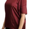 Dolce & Gabbana Women's Elegant Silk Bordeaux Blouse