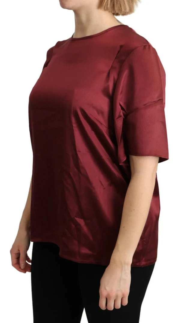 Dolce & Gabbana Women's Elegant Silk Bordeaux Blouse