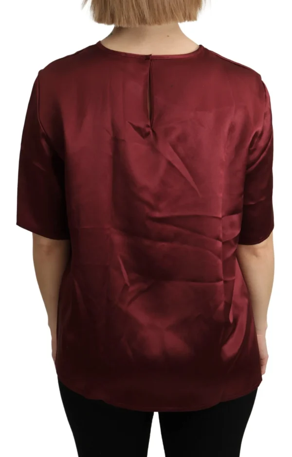 Dolce & Gabbana Women's Elegant Silk Bordeaux Blouse