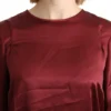 Dolce & Gabbana Women's Elegant Silk Bordeaux Blouse