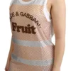 Dolce & Gabbana Women's Crystal Embellished Sleeveless Cotton Top