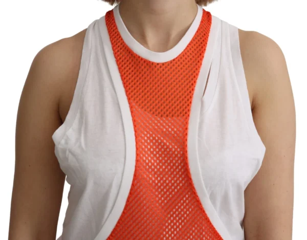 Dsquared² Women's Elegant Sleeveless Cotton Tank in Orange