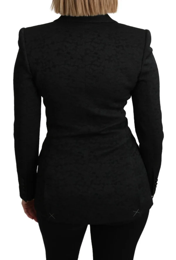 Dolce & Gabbana Women's Elegant Black Brocade Single Breasted Blazer
