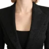 Dolce & Gabbana Women's Elegant Black Brocade Single Breasted Blazer