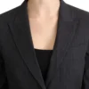 Dolce & Gabbana Women's Elegant Gray Striped Cotton Blazer