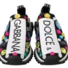 Dolce & Gabbana Women's Black Crystal-Embellished Low Top Sneakers