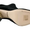Dolce & Gabbana Women's Elegant Velvet Ankle Boots with Crystal Heels