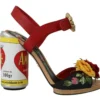 Dolce & Gabbana Women's Multicolor Floral Crystal Embellished Sandals