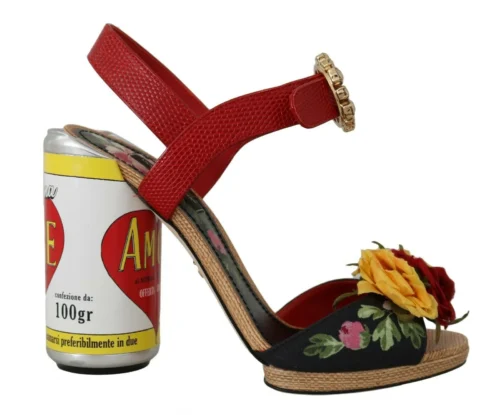 Dolce & Gabbana Women's Multicolor Floral Crystal Embellished Sandals