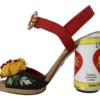 Dolce & Gabbana Women's Multicolor Floral Crystal Embellished Sandals