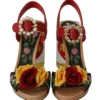Dolce & Gabbana Women's Multicolor Floral Crystal Embellished Sandals