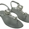 Dolce & Gabbana Women's Elegant Silver Flats with Crystal Embellishments