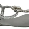 Dolce & Gabbana Women's Elegant Silver Flats with Crystal Embellishments