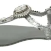 Dolce & Gabbana Women's Elegant Silver Flats with Crystal Embellishments