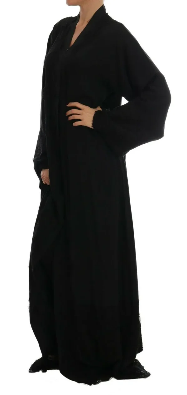 Dolce & Gabbana Women's Elegant Black Lace Cape Kaftan Dress