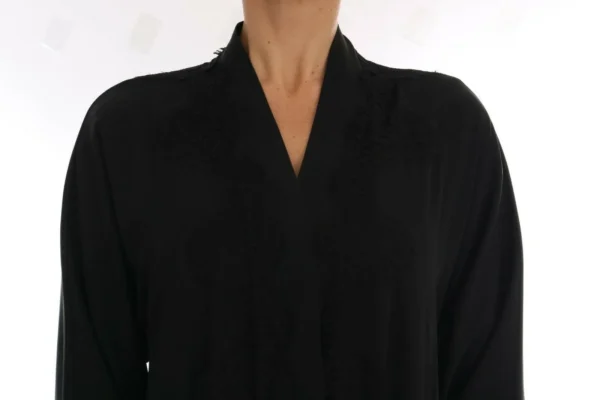 Dolce & Gabbana Women's Elegant Black Lace Cape Kaftan Dress