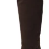 Dolce & Gabbana Women's Studded Suede Knee High Boots in Brown