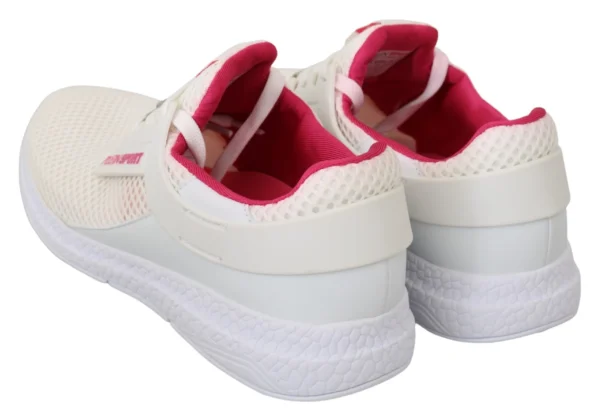 Philipp Plein Women's Chic White Becky Sneakers with Pink Accents