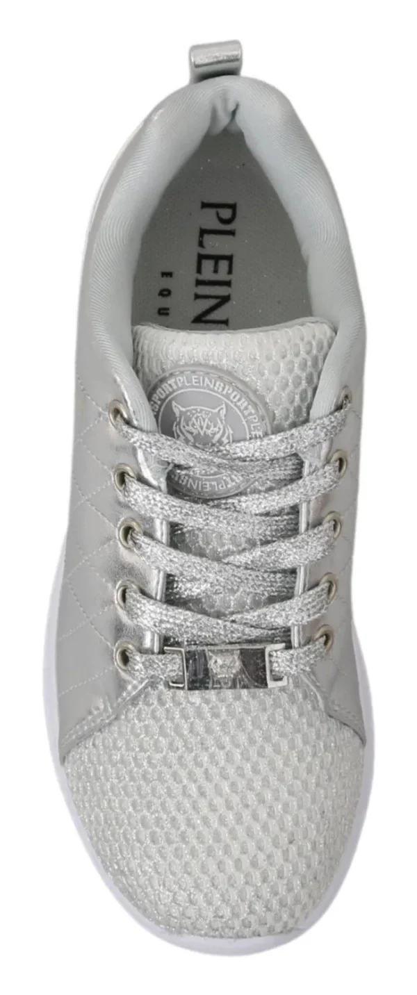 Philipp Plein Women's Sleek Silver Sneakers for Trendsetters