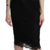 Dolce & Gabbana Women's Elegant Black Lace Sheath Knee-Length Dress