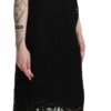 Dolce & Gabbana Women's Elegant Black Lace Sheath Knee-Length Dress